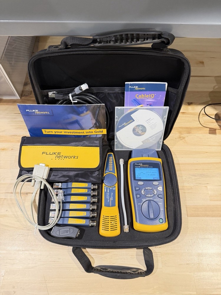 FLUKE NETWORKS CABLE IQ QUALIFICATION TESTER KIT  (TESTED) SHIPS FAST