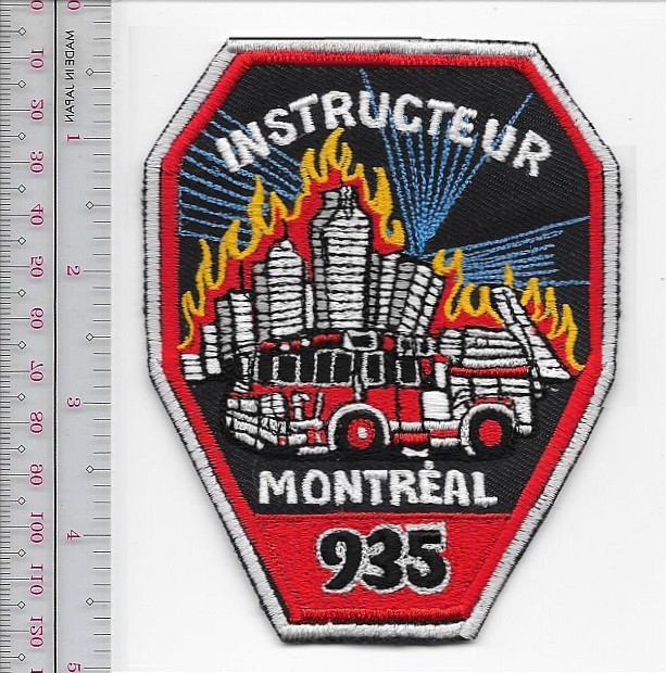 Montreal Fire Department Firefighter School Instructor Class 935 Ecole NO TARIFF