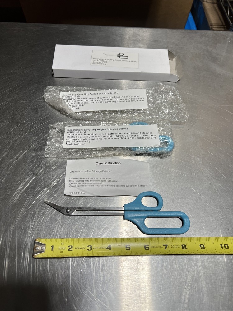 Easy Grip Angled Scissors 2 Pack New In Box