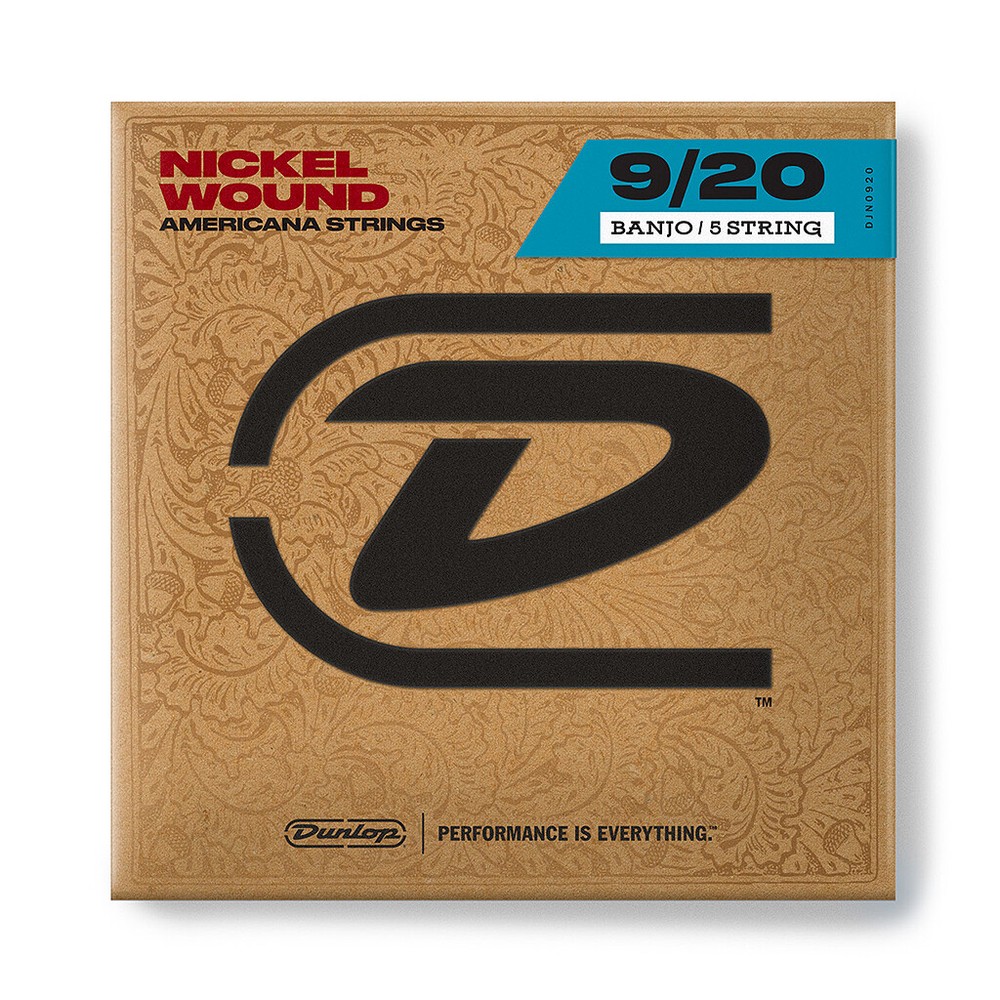 (3 Pack) Dunlop DJN0920 5 String Nickel Loop End Tenor Banjo Strings (9-20)