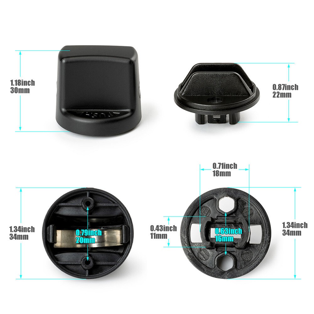 2X Keyless Ignition Start Switch Knob Cap&Insert For Mitsubishi Lancer 2008-2017