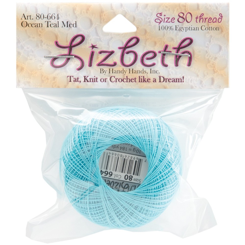 Lizbeth Cordonnet Cotton Size 80 Ocean Teal Medium