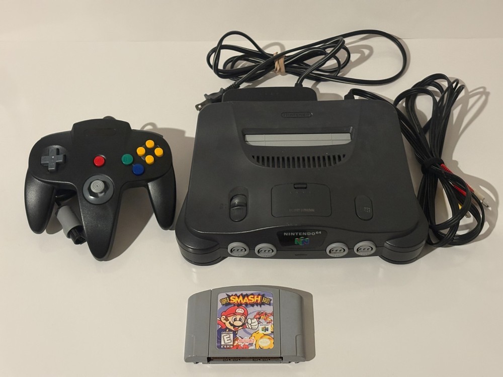 Nintendo 64 N64 Console Bundle - AUTHENTIC - Smash Bros Zelda Mario 64 - TESTED