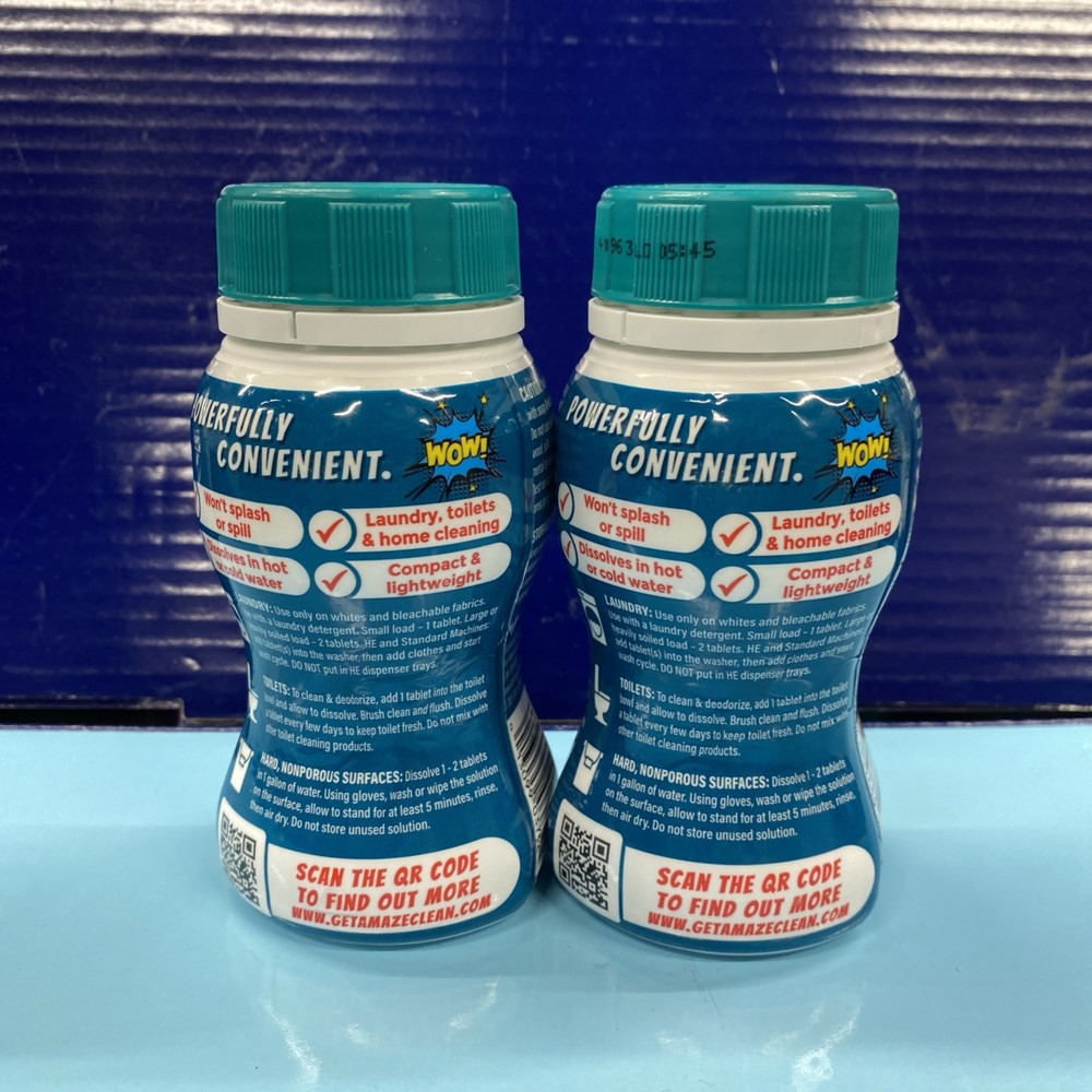 2X AMAZE Ultra Concentrated Bleach Tablets 32 tablets Each