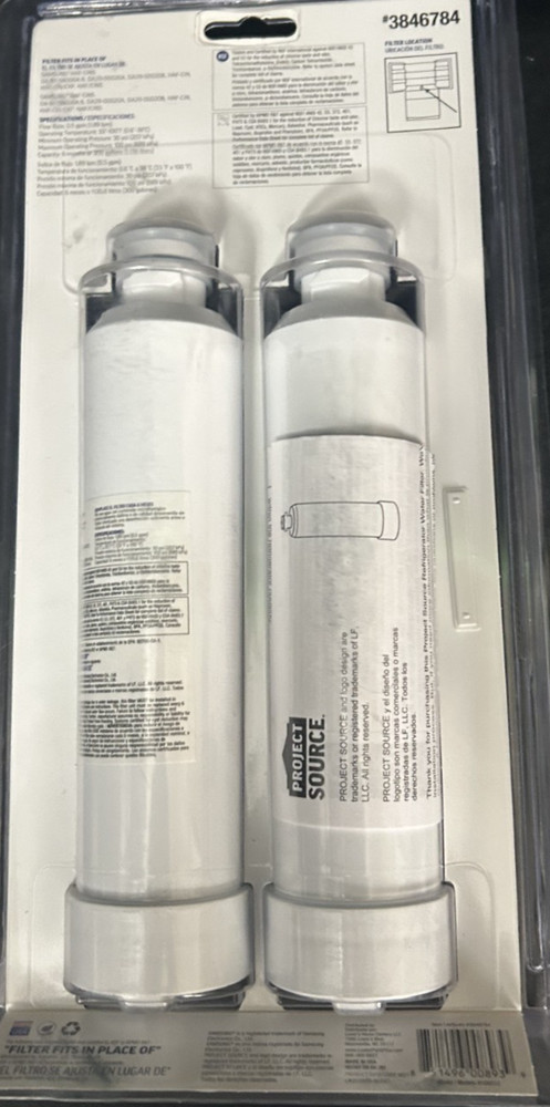Project Source 3846784 S-2-2 Fridge Water Filter FOR Samsung HAF-CINS - 2 Pack