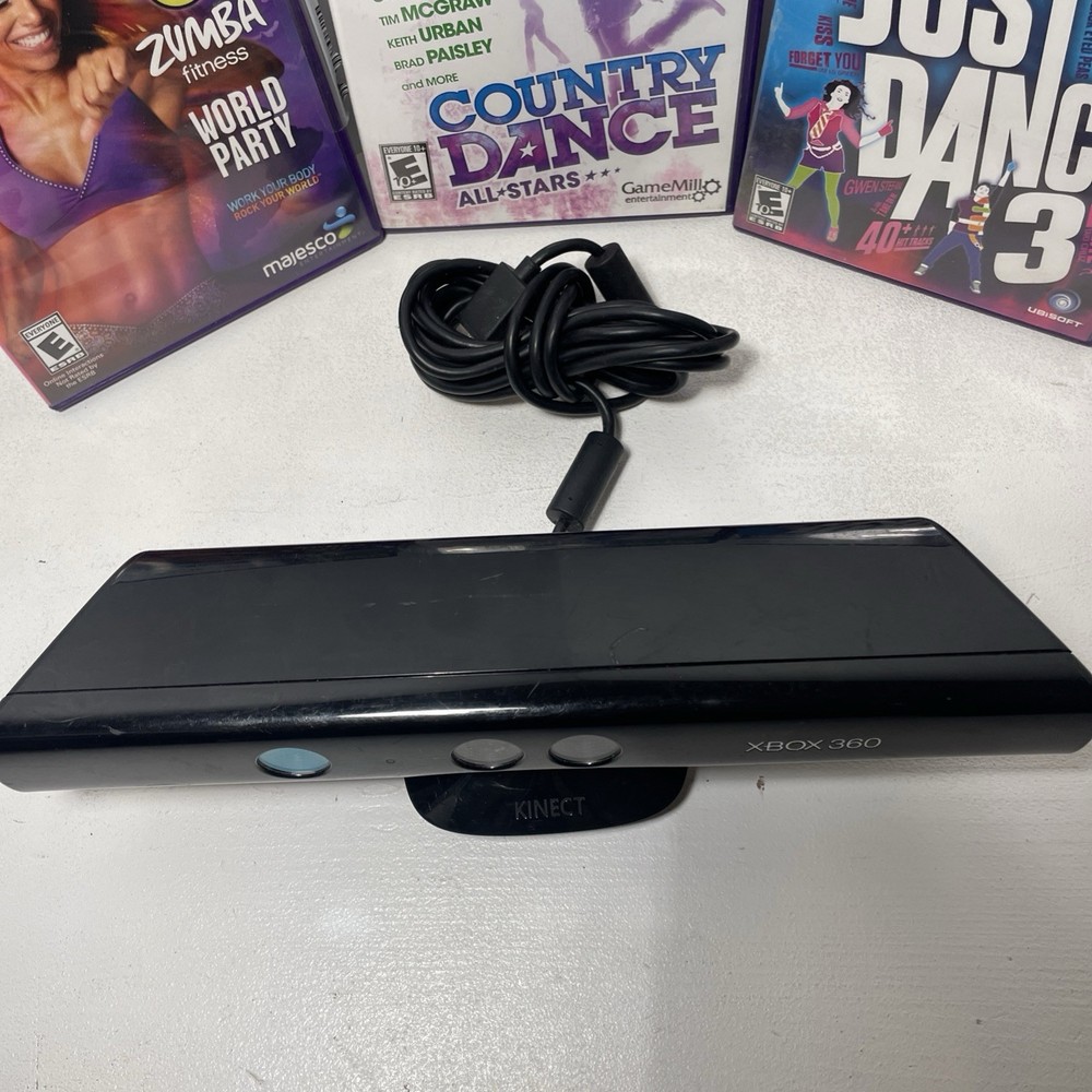 Microsoft Xbox 360 Kinect Sensor Bar with 3 Games Bundle