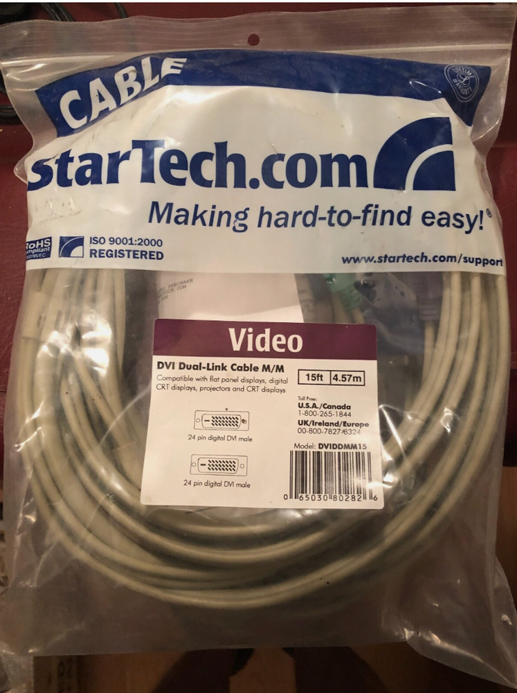 15 ft DVI-D Dual Link Cable - M/M Startech DVIDDMM15
