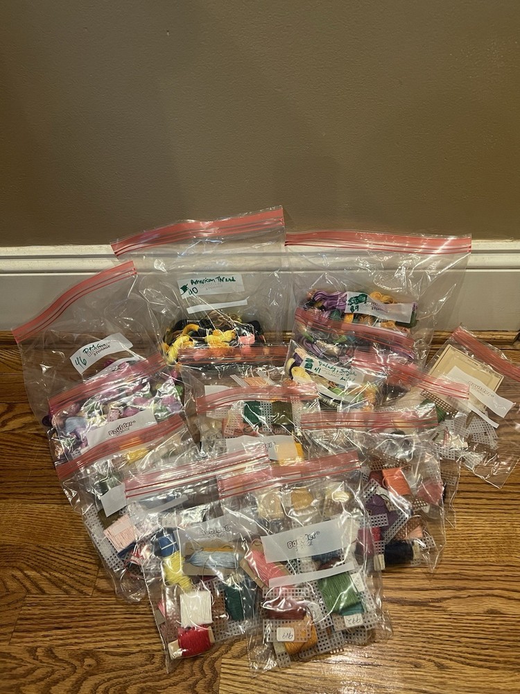 Huge Lot of Assorted Threads DMC Embroidery Floss Stitch Thread Multicolor