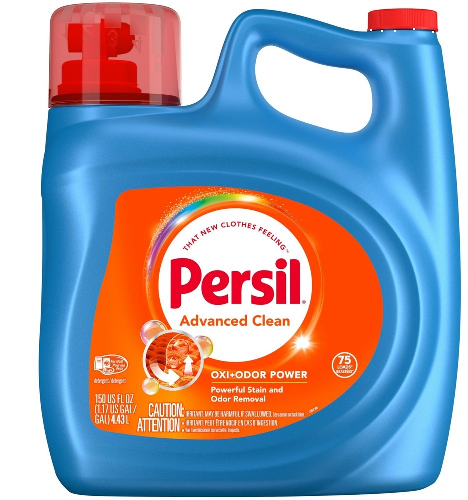 Persil Advanced Clean Liquid Detergent, Original Scent, 150 oz, 75 Washes