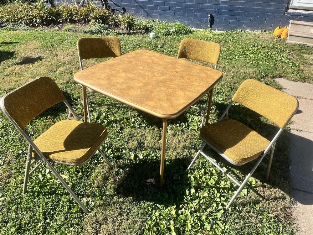 Vintage Samsonite Folding Table And Chairs