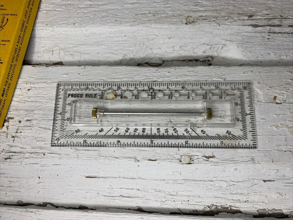 VTG Pro Co Rule Ruler Multi-Function Roller Professional Drawing Tool Kit~ NOS