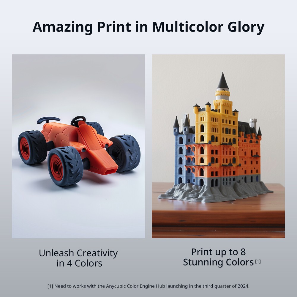 【Refurbished 70%】ANYCUBIC Kobra 3 Combo Multicolor FDM 3D Printer Max 600mm/s