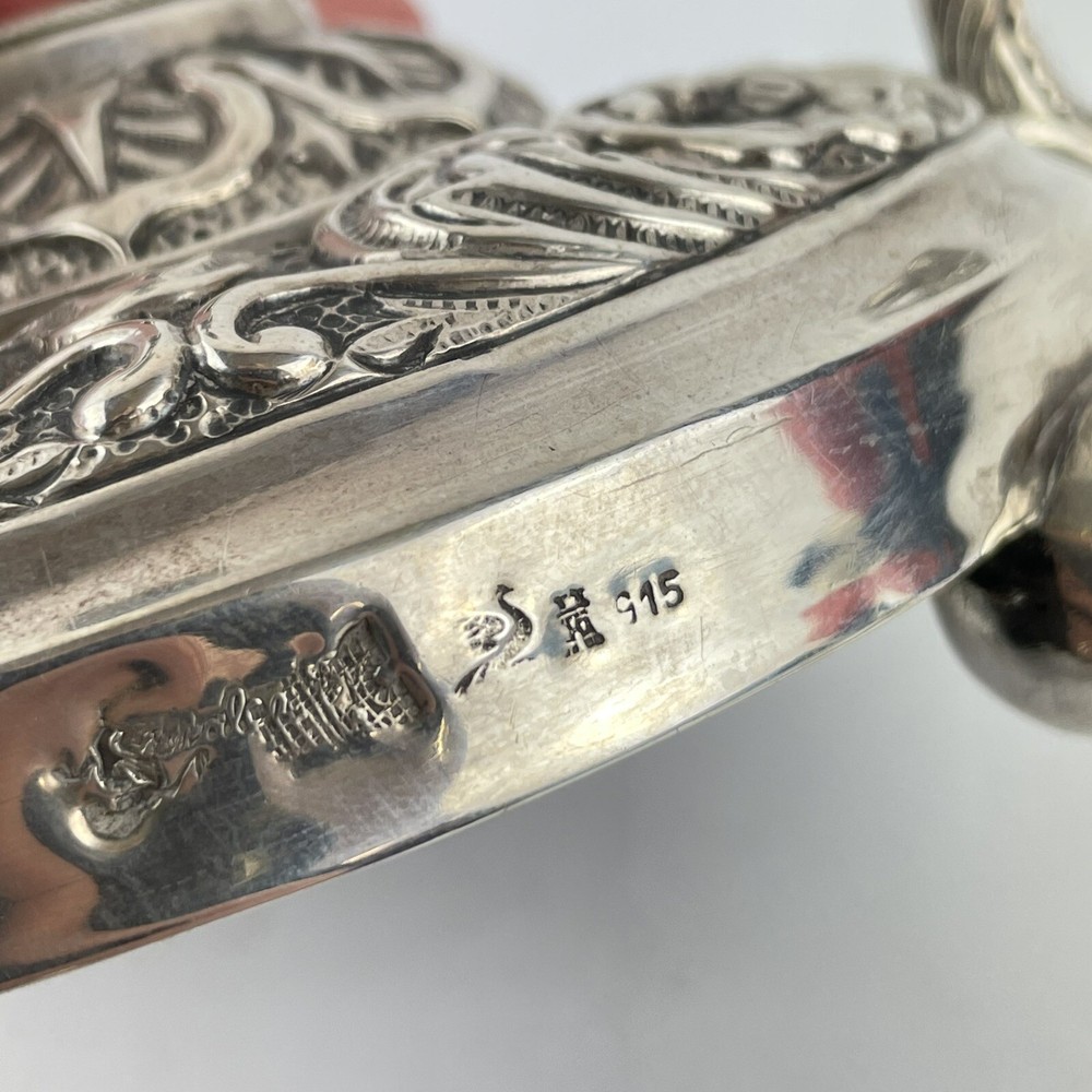Antique Probably Spanish Solid “915” Silver Figural Chamberstick Figurehead 18cm