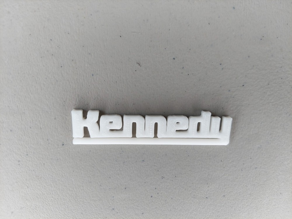 Kennedy Kits Tool Box "Kennedy" Label Placard Emblem Plastic