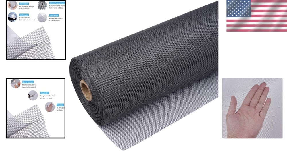 Summer Mosquito Protection Screen Roll 36x100 ft