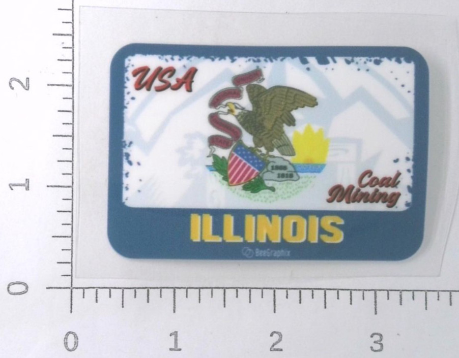 Vintage USA Illinois Coal Mining Sticker Decal