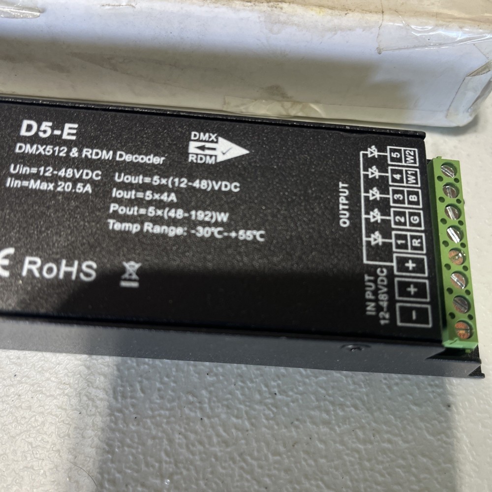 5 Channel DMX Decoder with RDM Digital Display,Dmx512 Dimmer Driver PWM RGBCCT L