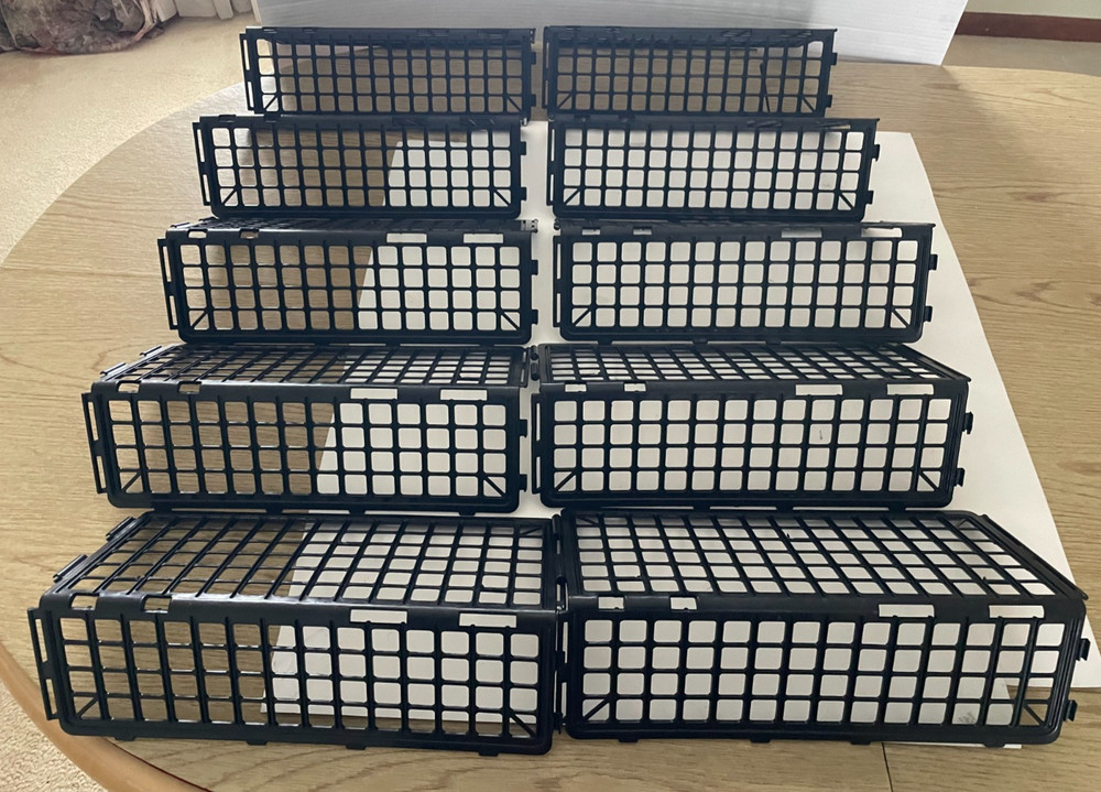 10 Pc Black Plastic Fruit & Vegetable Baffle Organizer Supermarket Display Rack