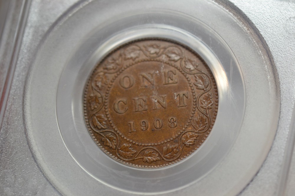 Canada: 1908 Large Cent- PCGS MS-63 BN. Lovely.