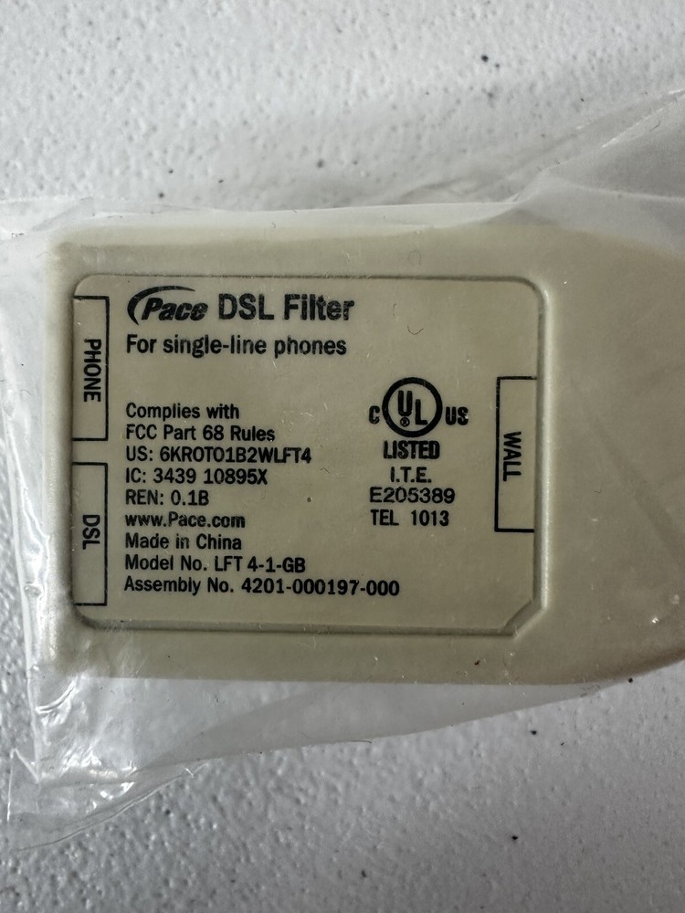 2-Wire DSL Filter LFT 4-1-GB DSL Phone Line