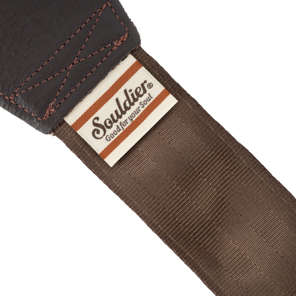 Souldier 2" Guitar Strap - "Rustic" Brown and Orange