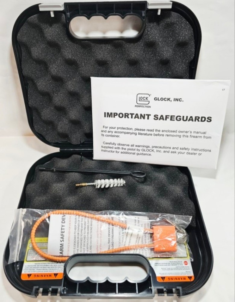 OEM Glock Model 22 Gen5 40SW Black Hardshell Case With Foam Padding & Cable Lock