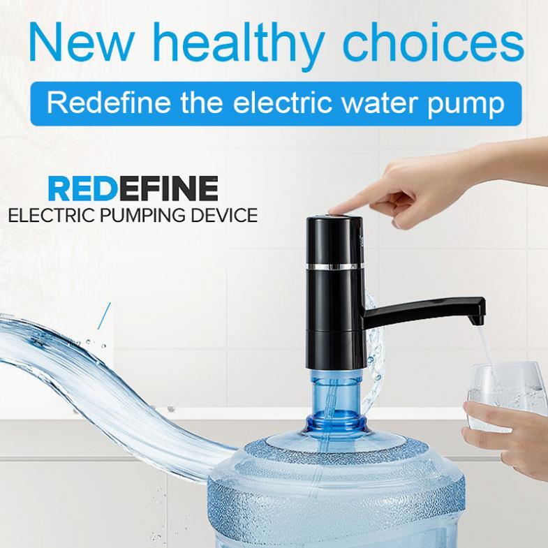 USB Smart Electric Water Pump Button Dispenser Portable Auto Drinking Bottle US