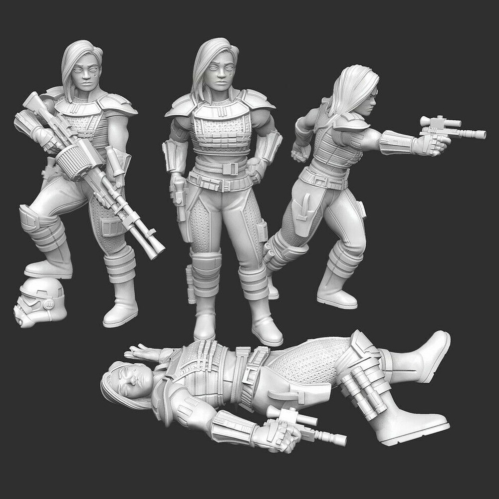 Star Wars Legion - Cara Dune Set (5) 3D Resin Printed Unit