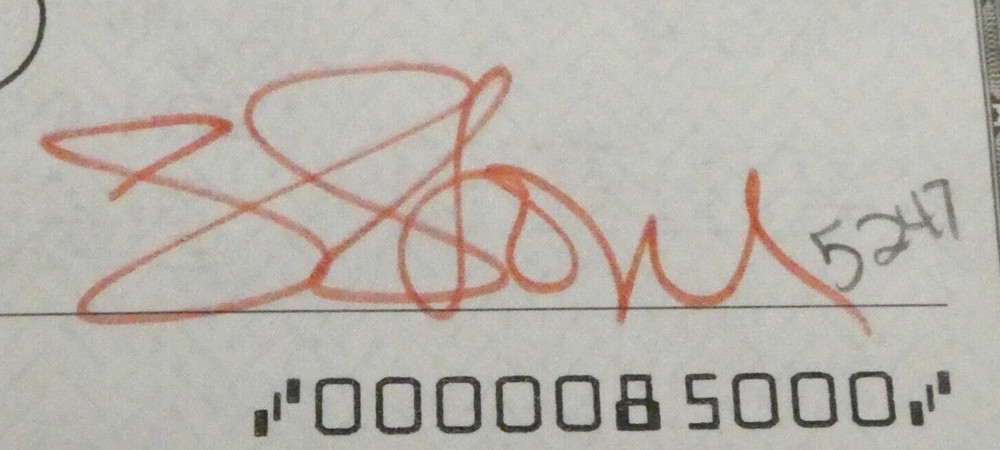 Sharon Stone Actress Signed Check 1993