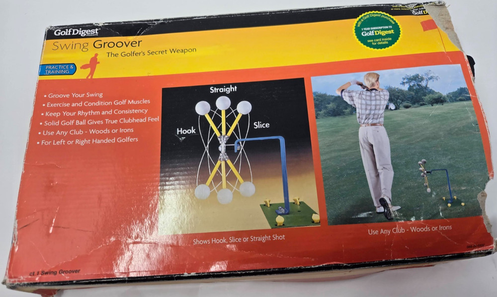 Golf Digest Swing Groover Training Aid Hook Slice Straight Golf Practice Trainer