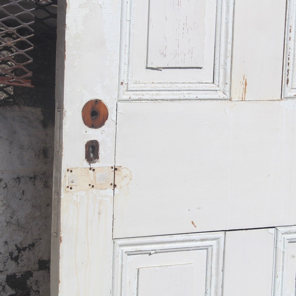 Salvaged 31” Four Panel Door, Antique Doors, NED2643B
