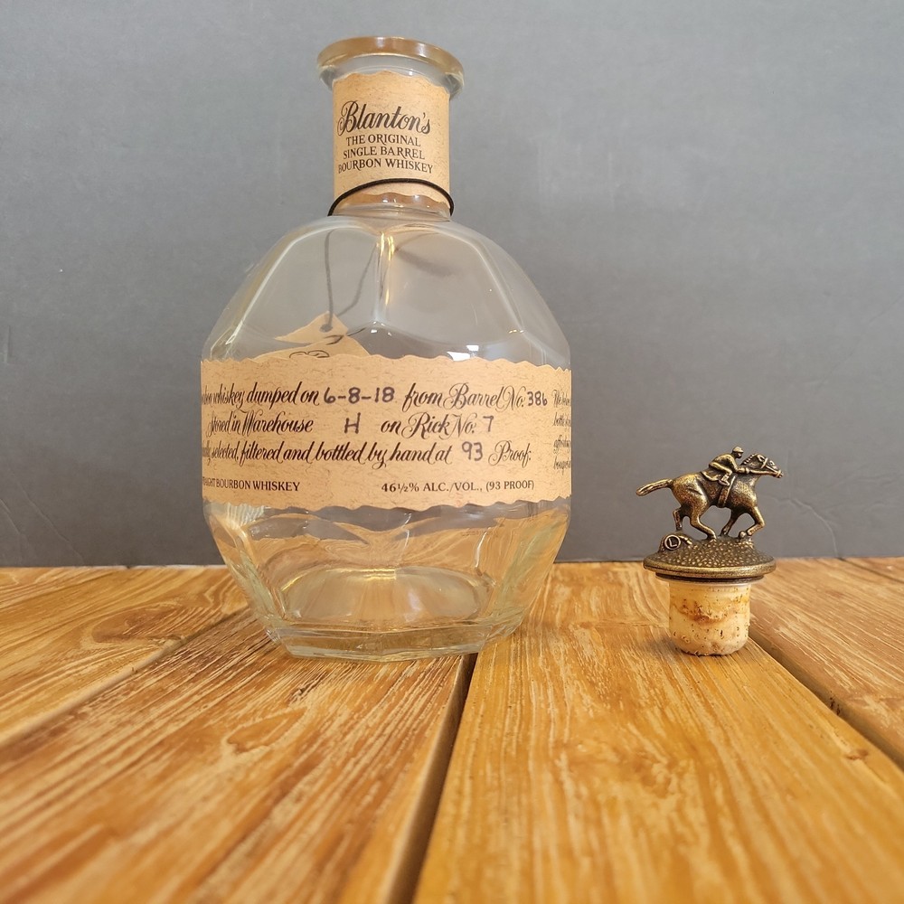Blanton's Bourbon Bottle Letter L Empty 750ml with Cork
