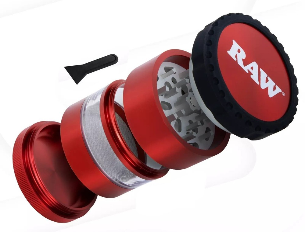 RAW LIFE GRINDER CLEAR VIEW RED