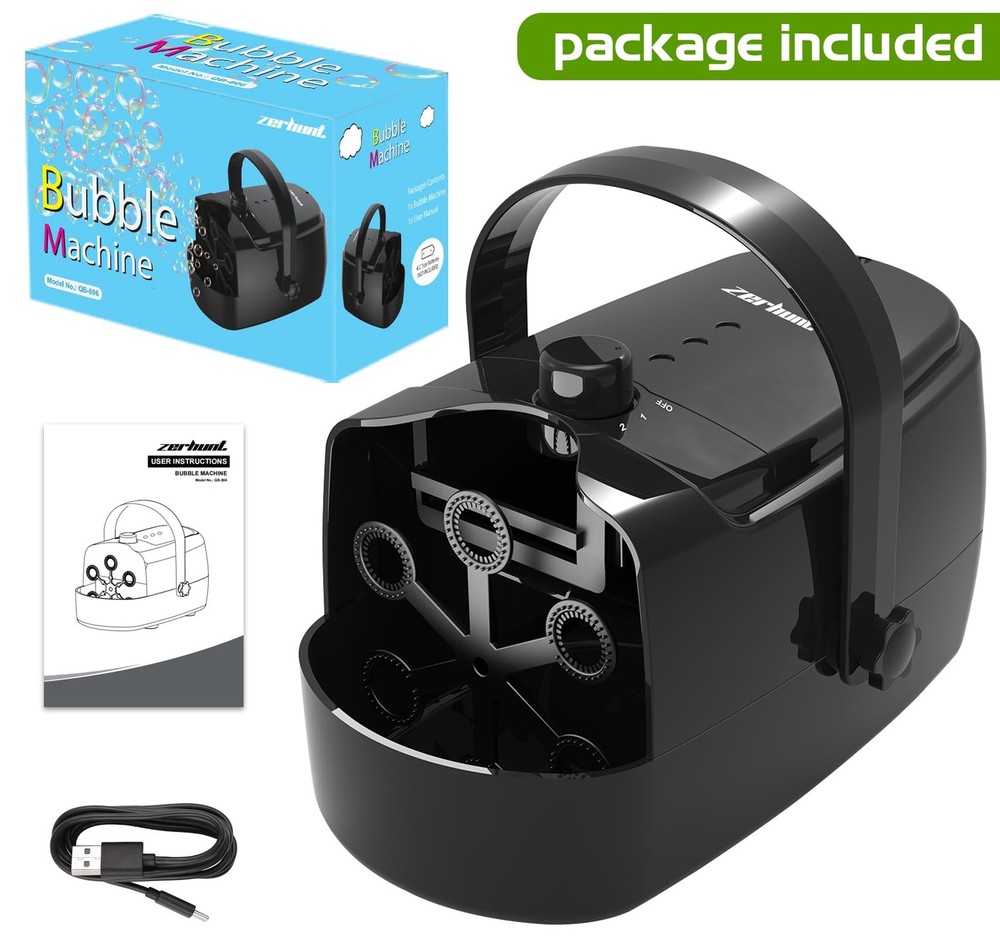 Bubble Machine Durable Automatic Bubble Blower, 18000+ Big Bubbles Per Minute