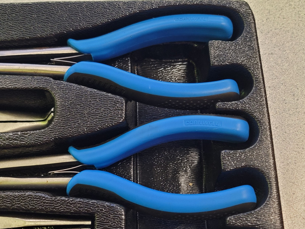 CORNWELL TOOLS # CPL302 5 PIECE 11” BLUE HANDLE LONG REACH PLIERS SET