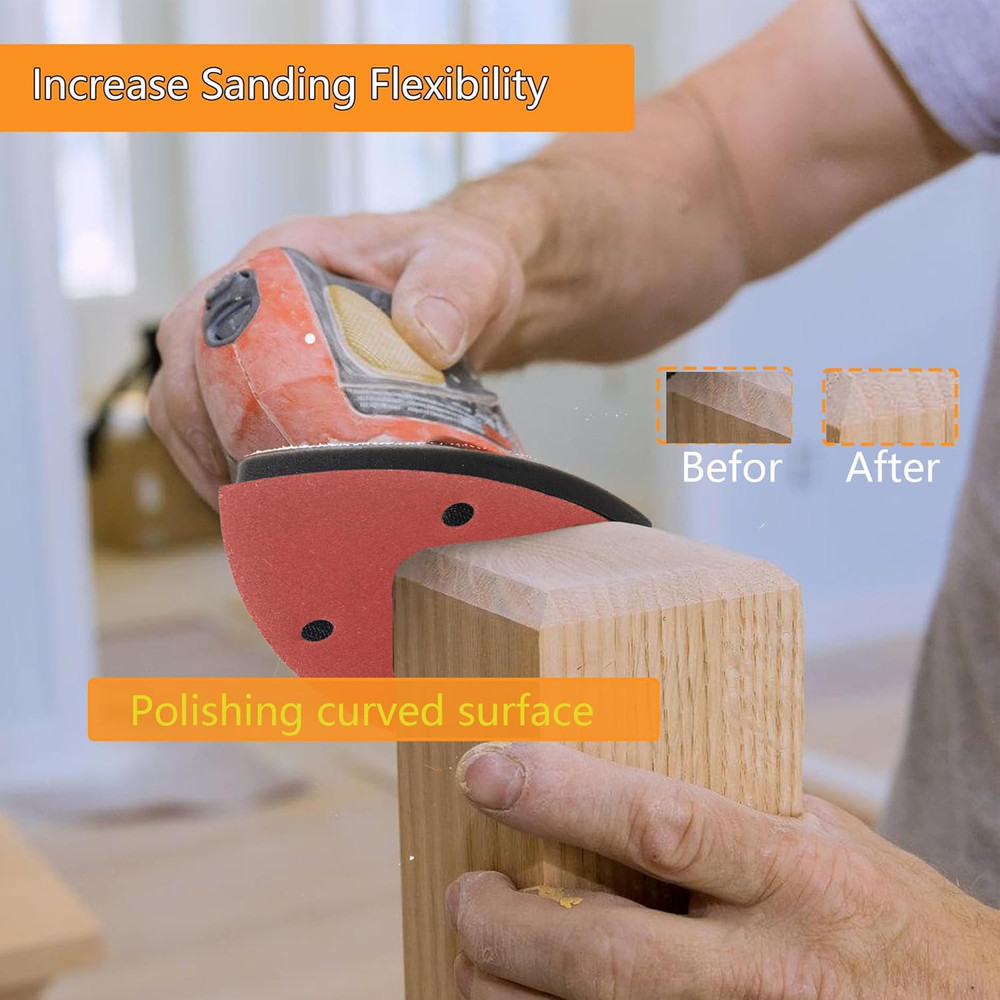 3Pcs Mouse Detail Sanding Interface Pad 140Mm*90Mm 5 Holes Foam Interface Mouse