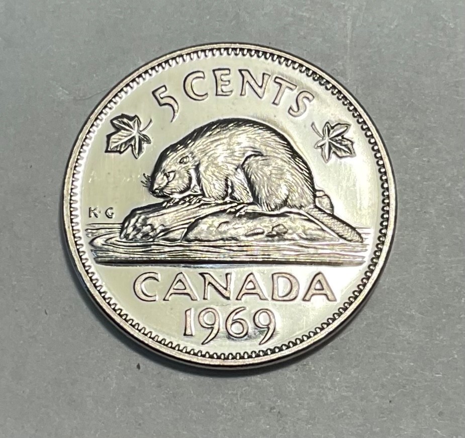 1969 CANADA  - SMALL  CENT - 5. cent - nickel PL65?