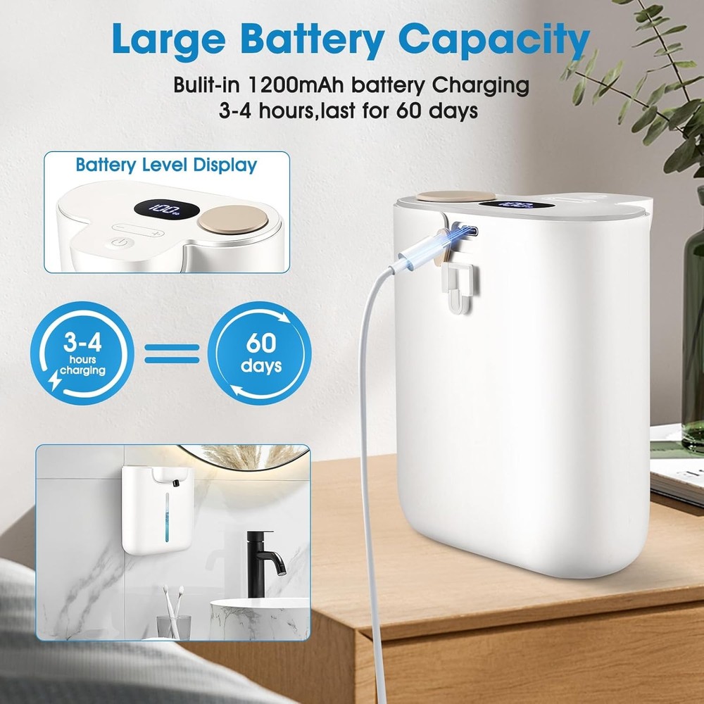 Automatic Soap Dispenser, Touchless Foaming Soap Dispenser, 500ml Rechargeable