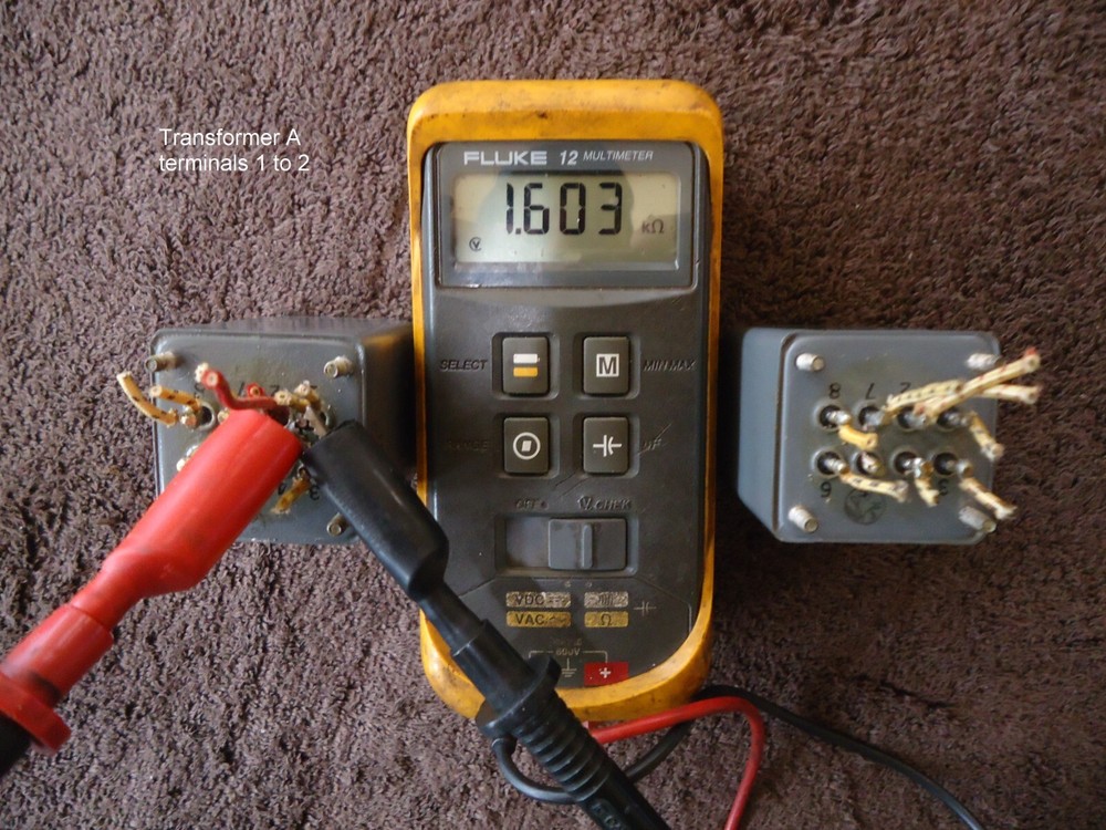 ADC A8018 PAIR NAVY MILITARY SPEC INTERSTAGE TRANSFORMERS, DCR TEST SHOWN