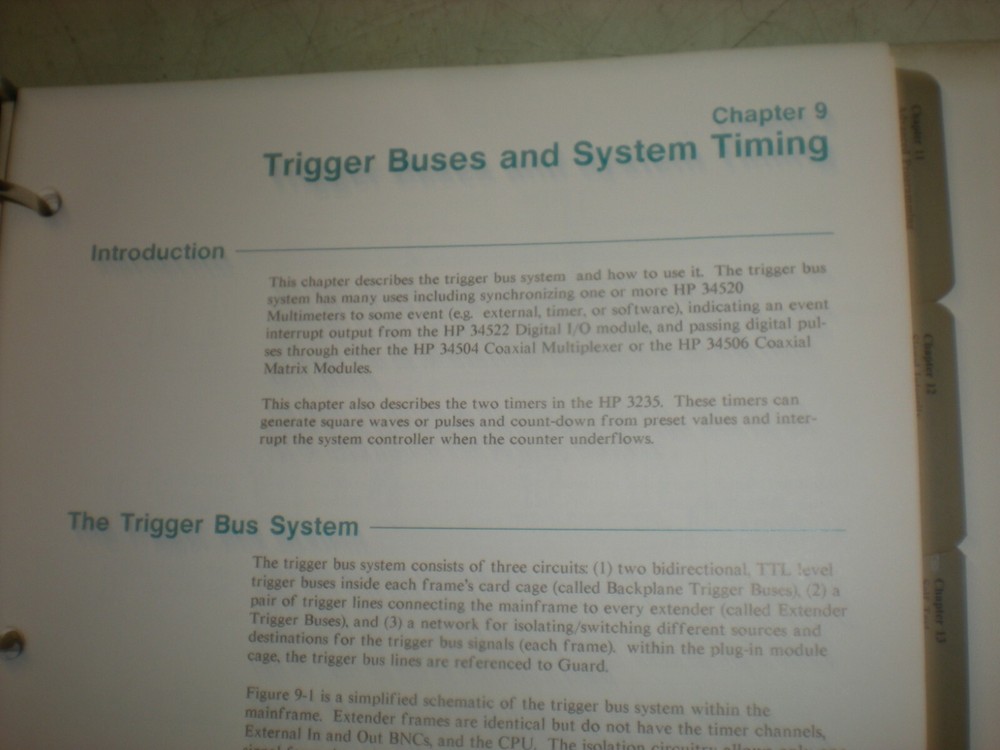 Hewlett Packard Programming & System Info Manual for HP 3235 Switch/Test Unit