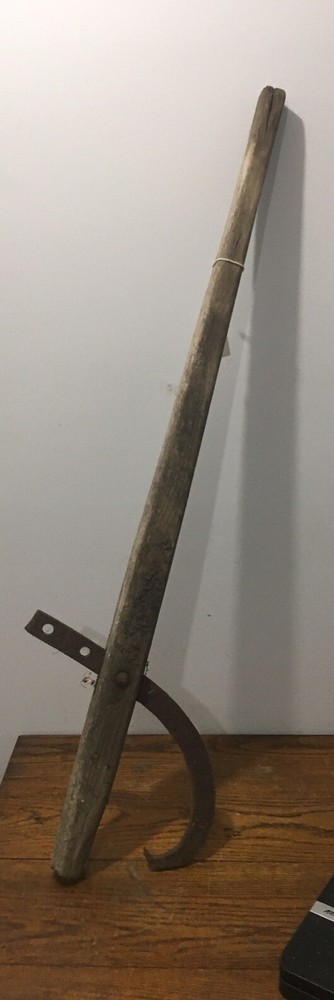 Antique Log Turner Primitive Logging Tool Hook Wood