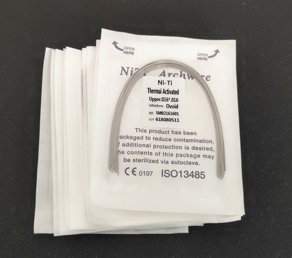 10 Packs Dental Arch Wires Thermal Activated NITI Rectangular Oval Form