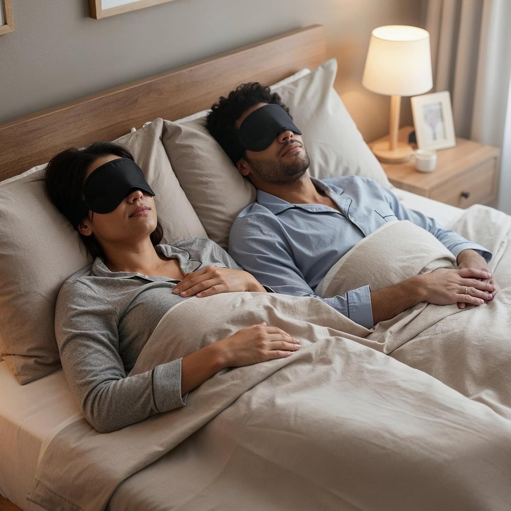 6PCS Sleep Eye Masks Blackout Blindfold Adjustable Straps Bulk