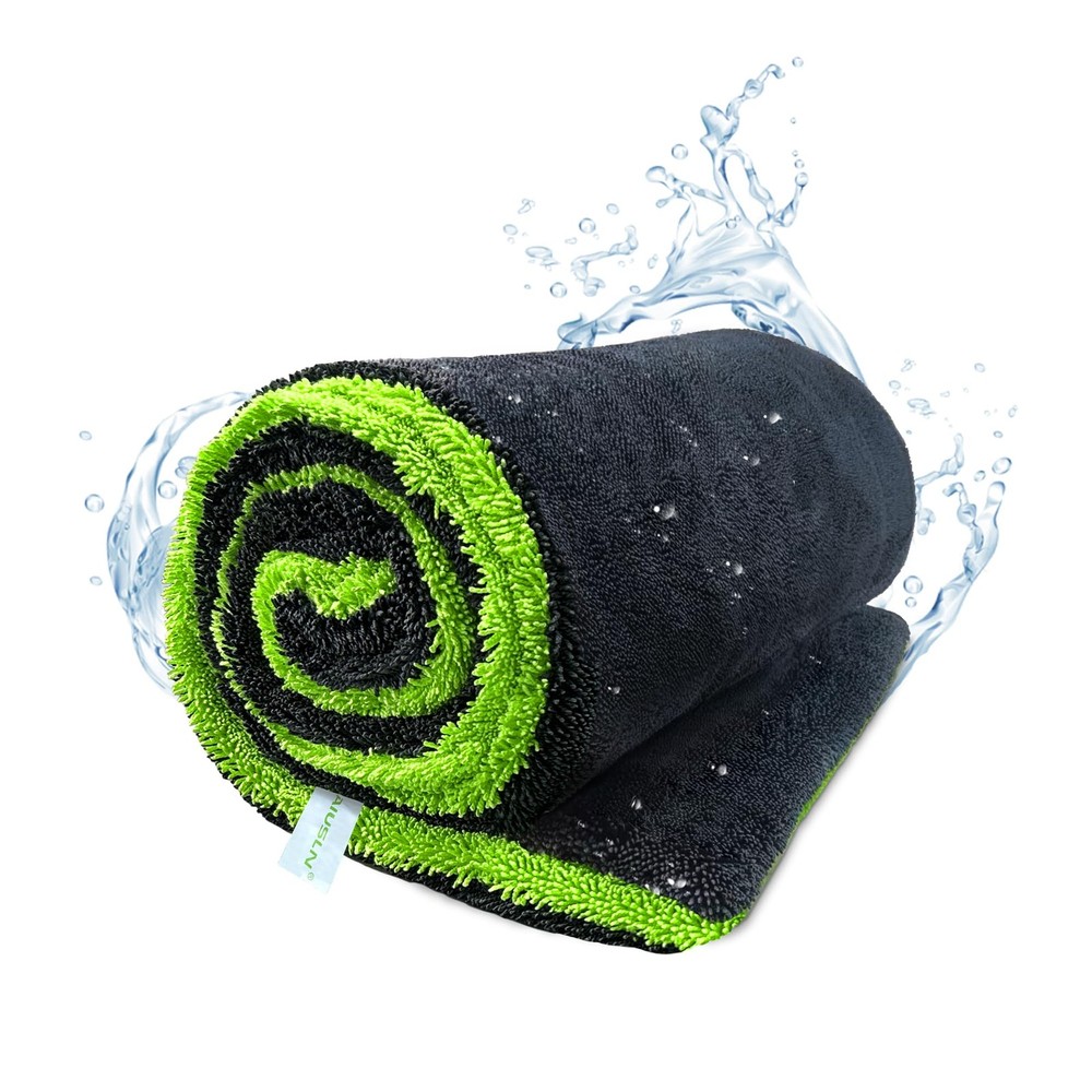 1400 GSM Car Drying Towel-48’’x24’’Extra Large Super Absorbent Twisted-Loop, ...