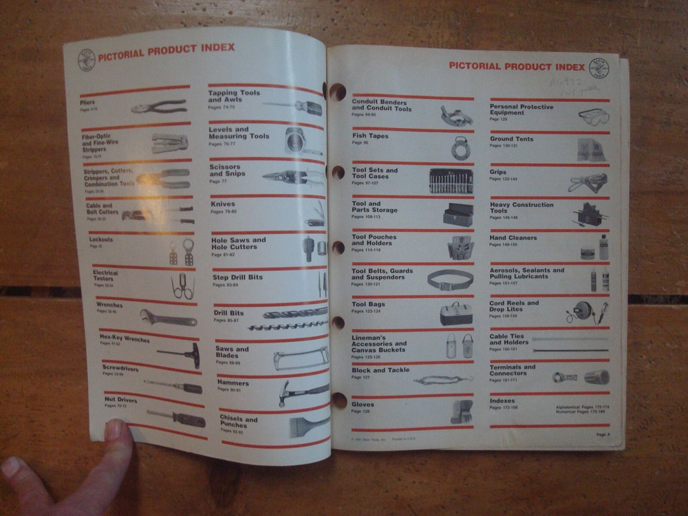 1991 Klein Tools Catalog 134 including VACO products