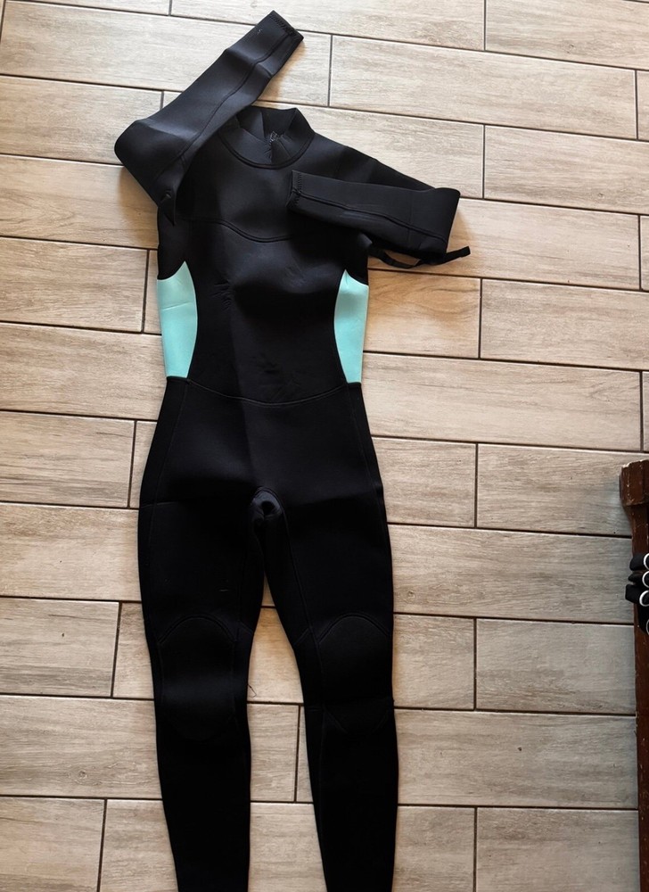 Dark Lightning Unisex Wetsuit Thermal Swimsuit, Black, Blue Size Medium