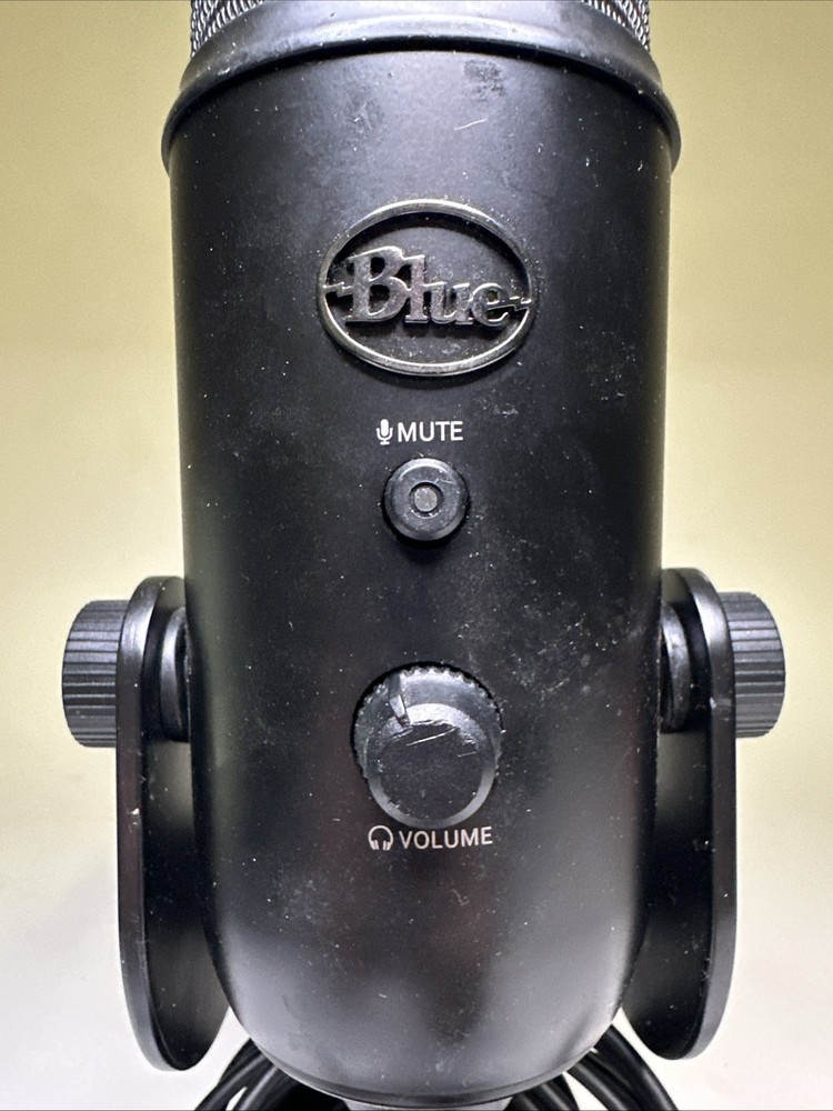 Blue USB Microphone Condenser A00132 w/ Stand & Cable Tested Working