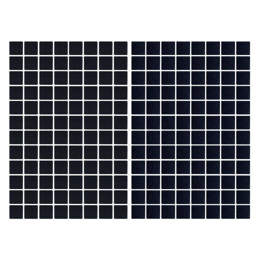1 In. Stick 'Ems Adhesive Backed Hook and Loop Squares (96-Sets)