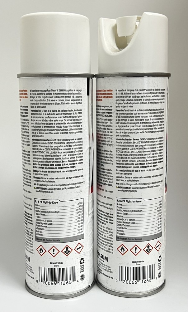 2 PACK - Rust-Oleum - 203030 - Precision Line Marking Paint, 17 Oz, White