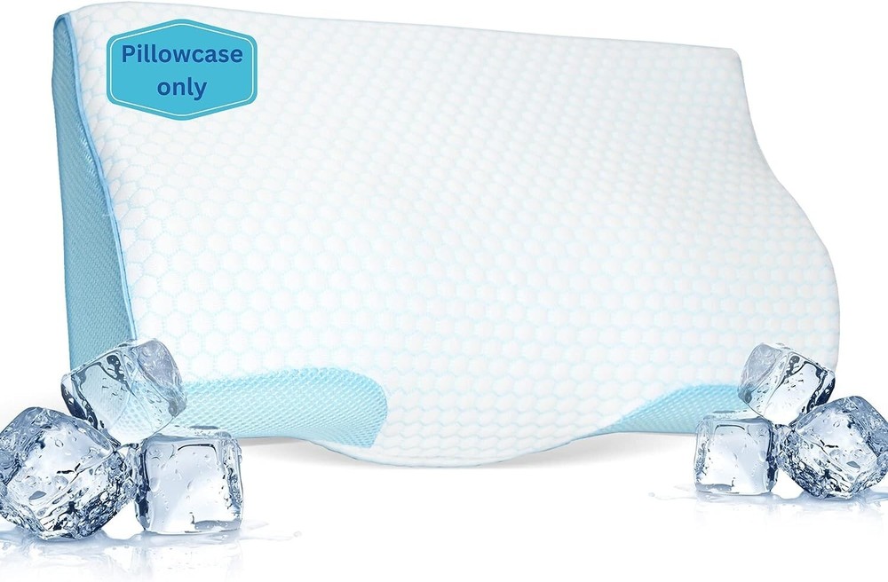 Derila King Size Cooling Pillowcase. White Cover for Optimal Temperature Control